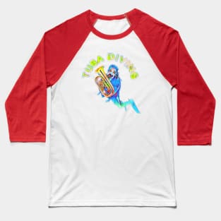 Tuba Diving Baseball T-Shirt